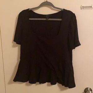 Black Peplum Blouse